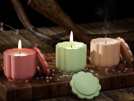 Molde silicona alhajero floral ondas con tapa 